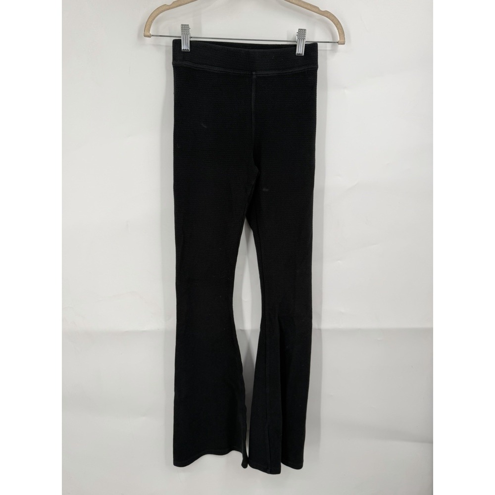 Offline By Aerie Textured Flare Legging Women S Black Athleisure Casual Preppy